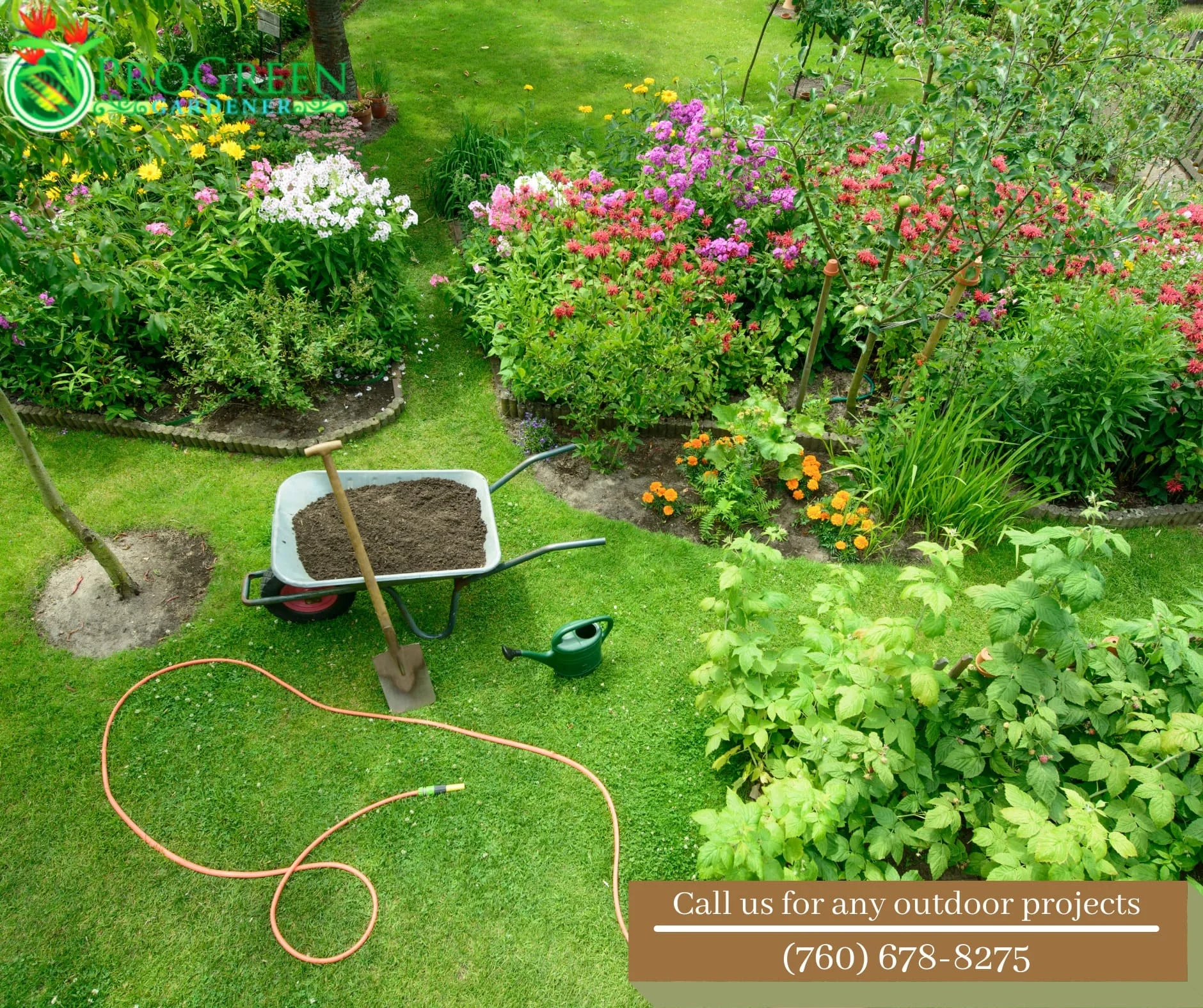 Outdoor landscape lighting installation along garden pathway in San Diego CA — ProGreen Gardeners